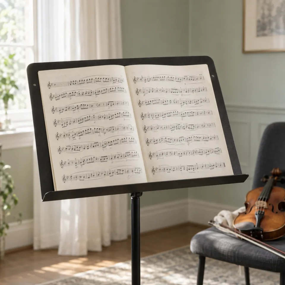 Sheet music with synchronized piano playback